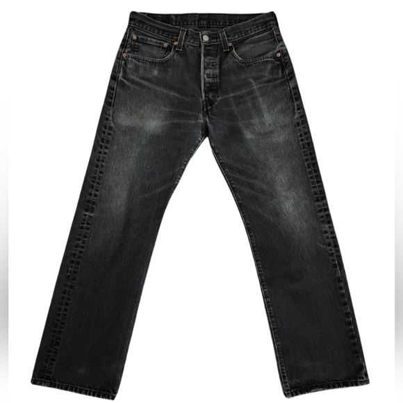 Vintage x 2000s “made in Mexico” 501 Levis Red Tab Black Jean - Picture 6 of 13
